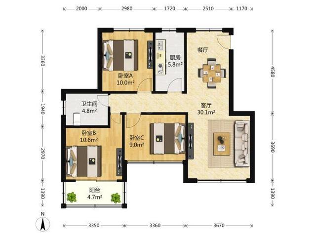 房型正气 非常开阳 楼层也佳 就等待你的到来